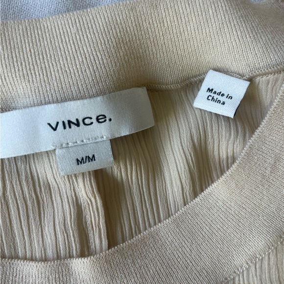 Vince Rib-Flutter Silk Top - Picture 7 of 8